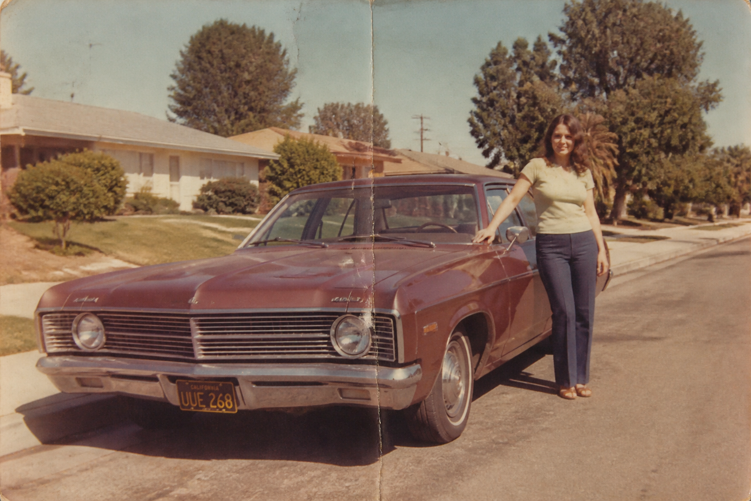 Repaired vintage car photo (before)