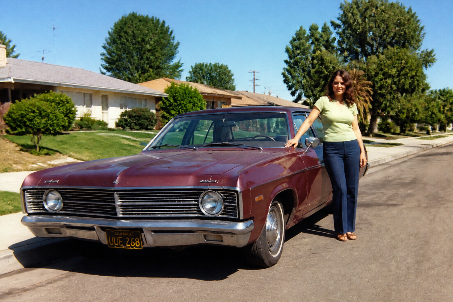Repaired vintage car photo (after)