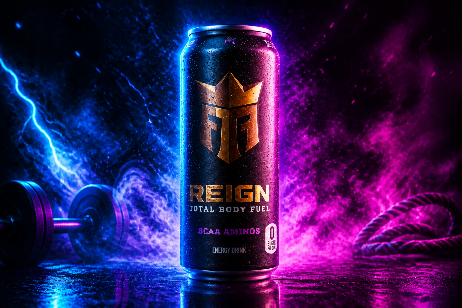 Neon energy drink ad (after)