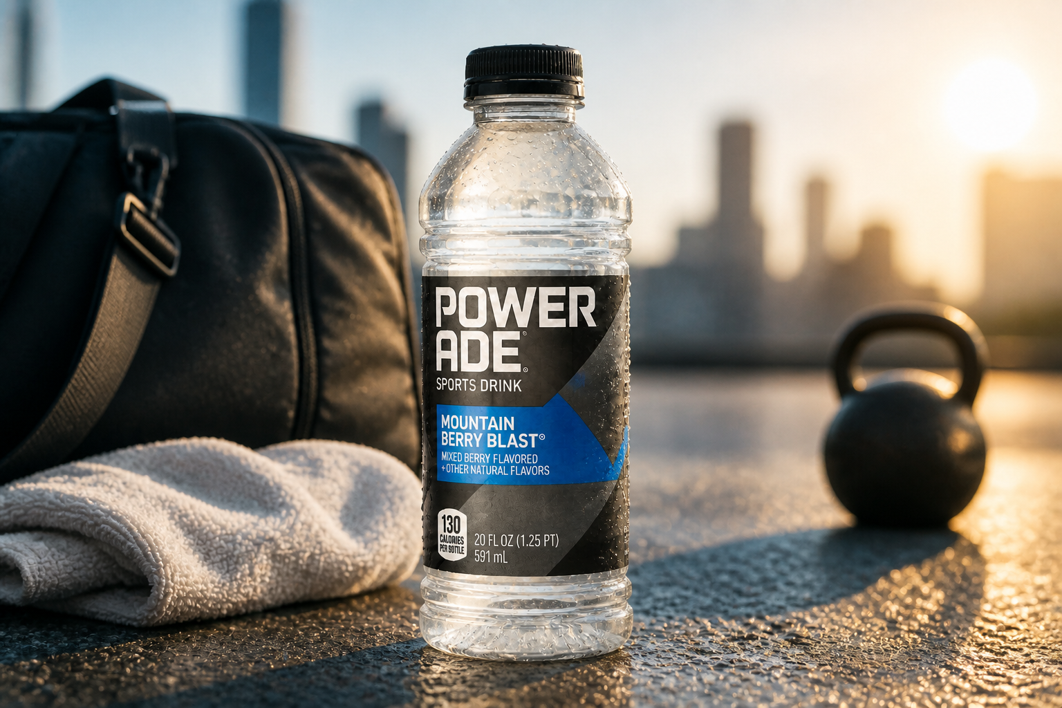 Sports drink lifestyle ad (after)
