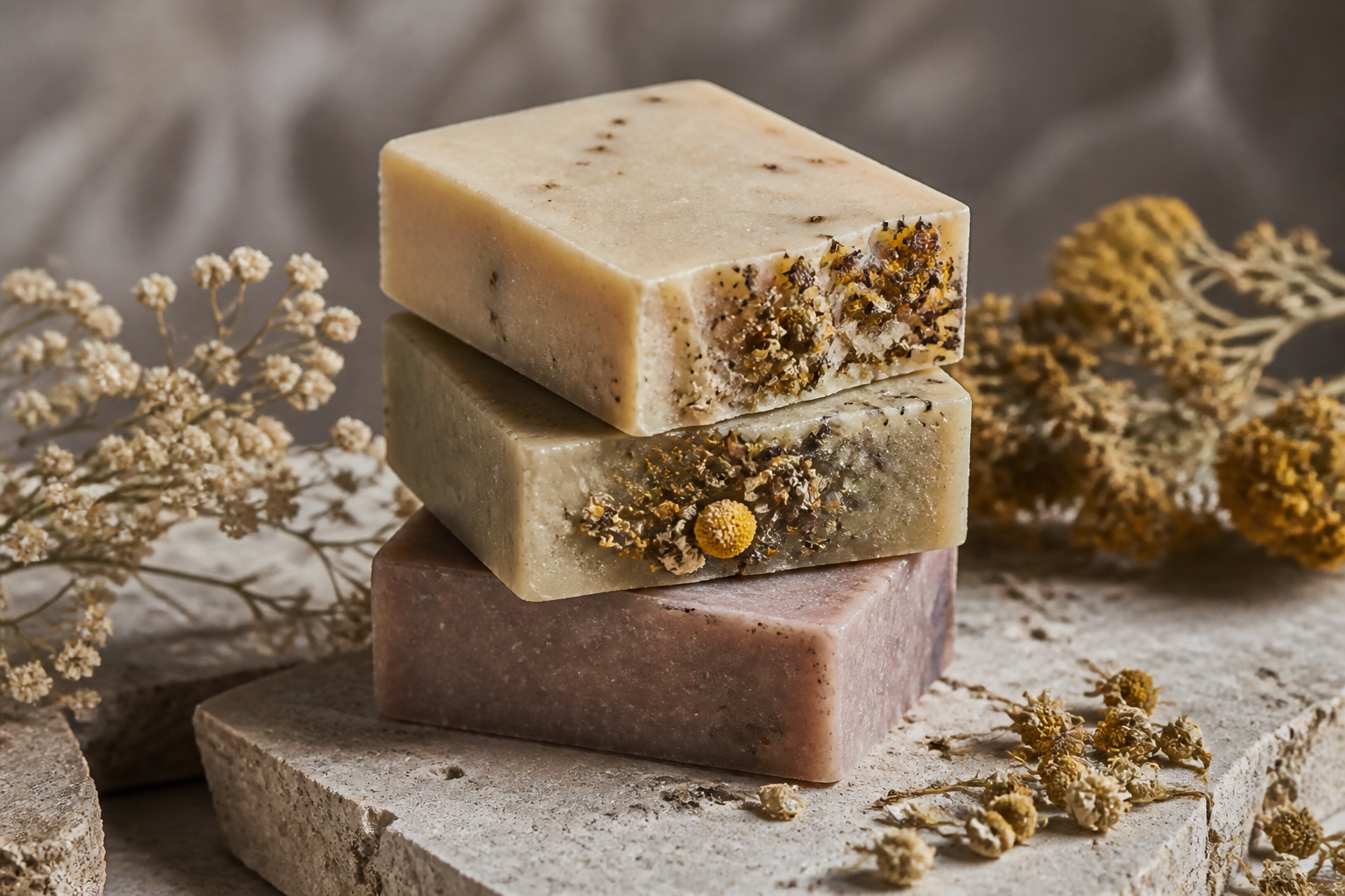 Artisanal soap editorial still life