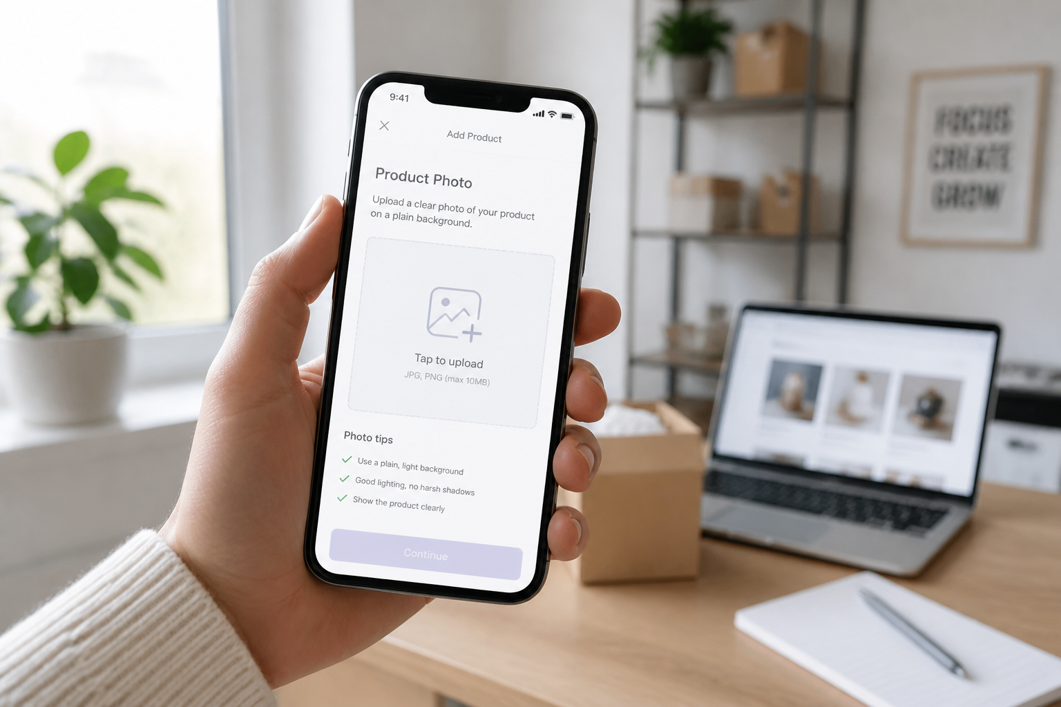 Upload your product image