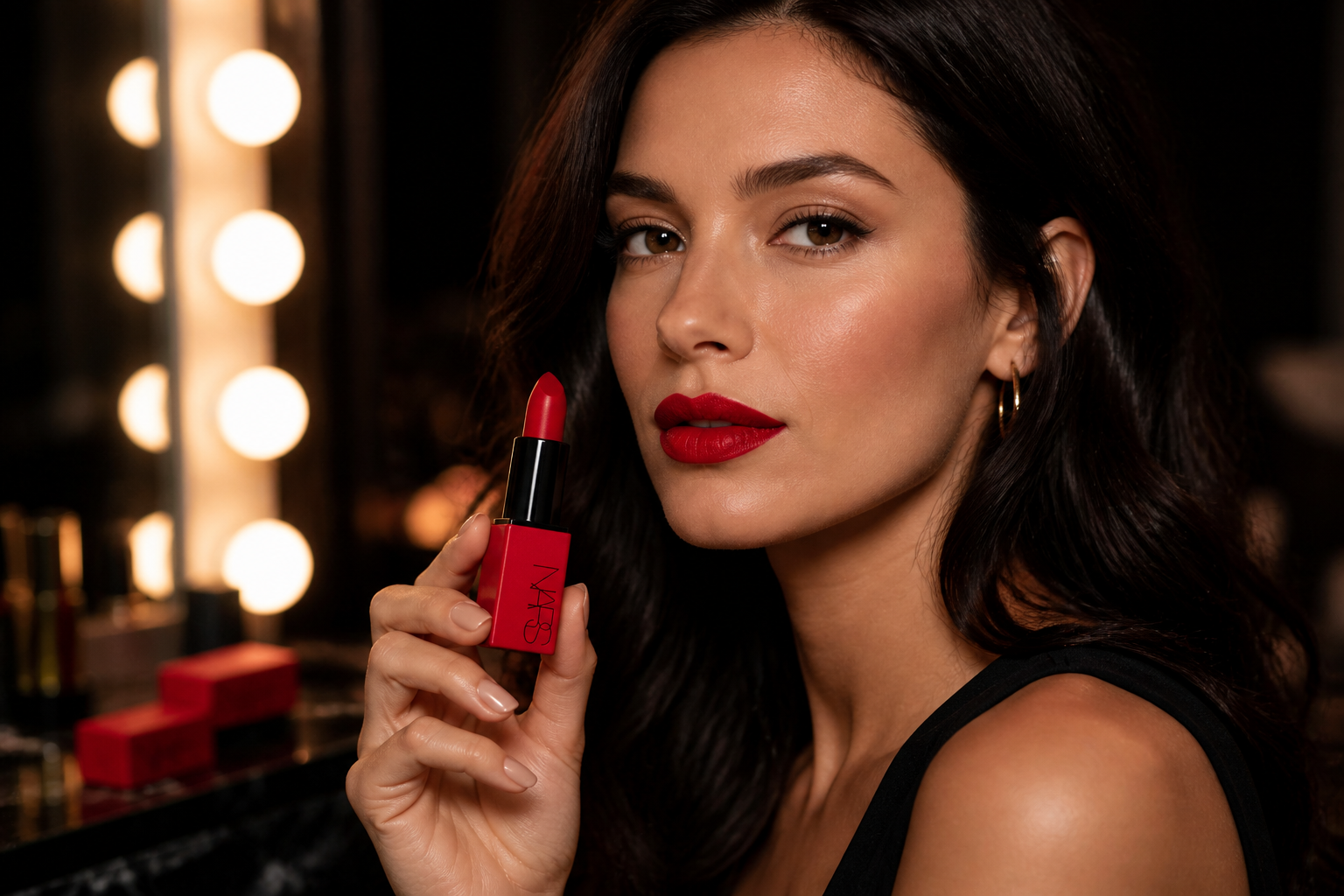 Beauty product on model (after)
