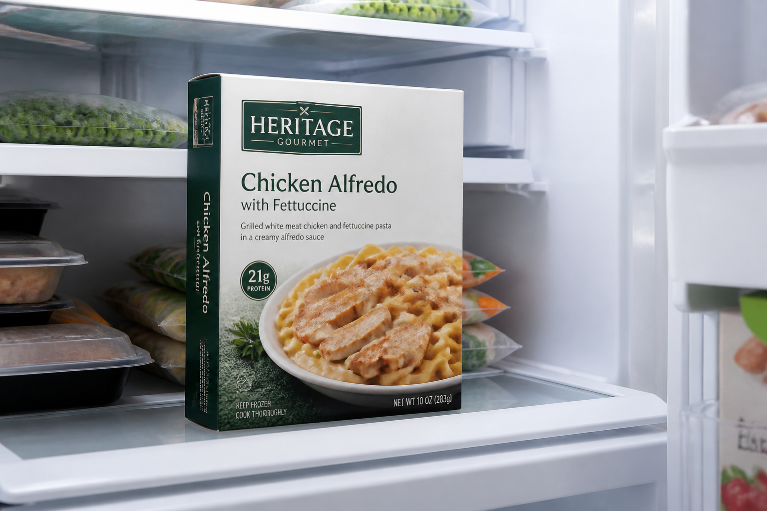 Frozen meal box (before)