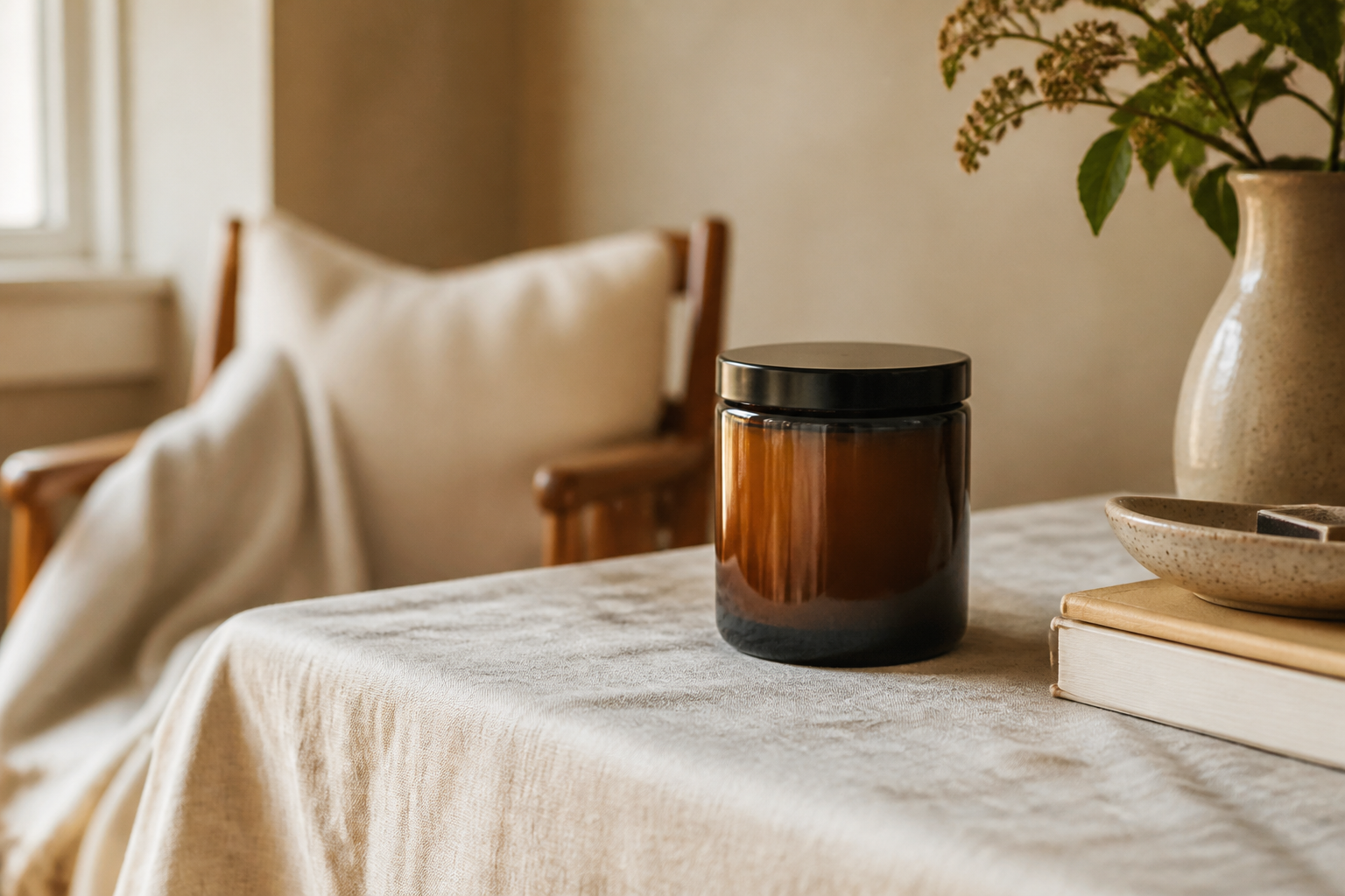 Vintage film candle jar (before)