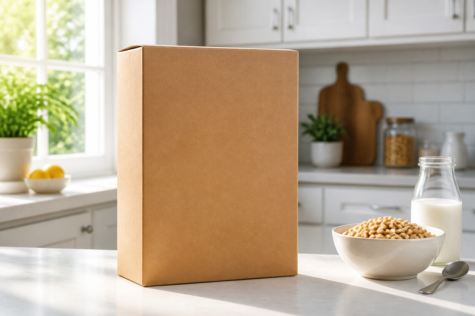 Organic cereal box (before)