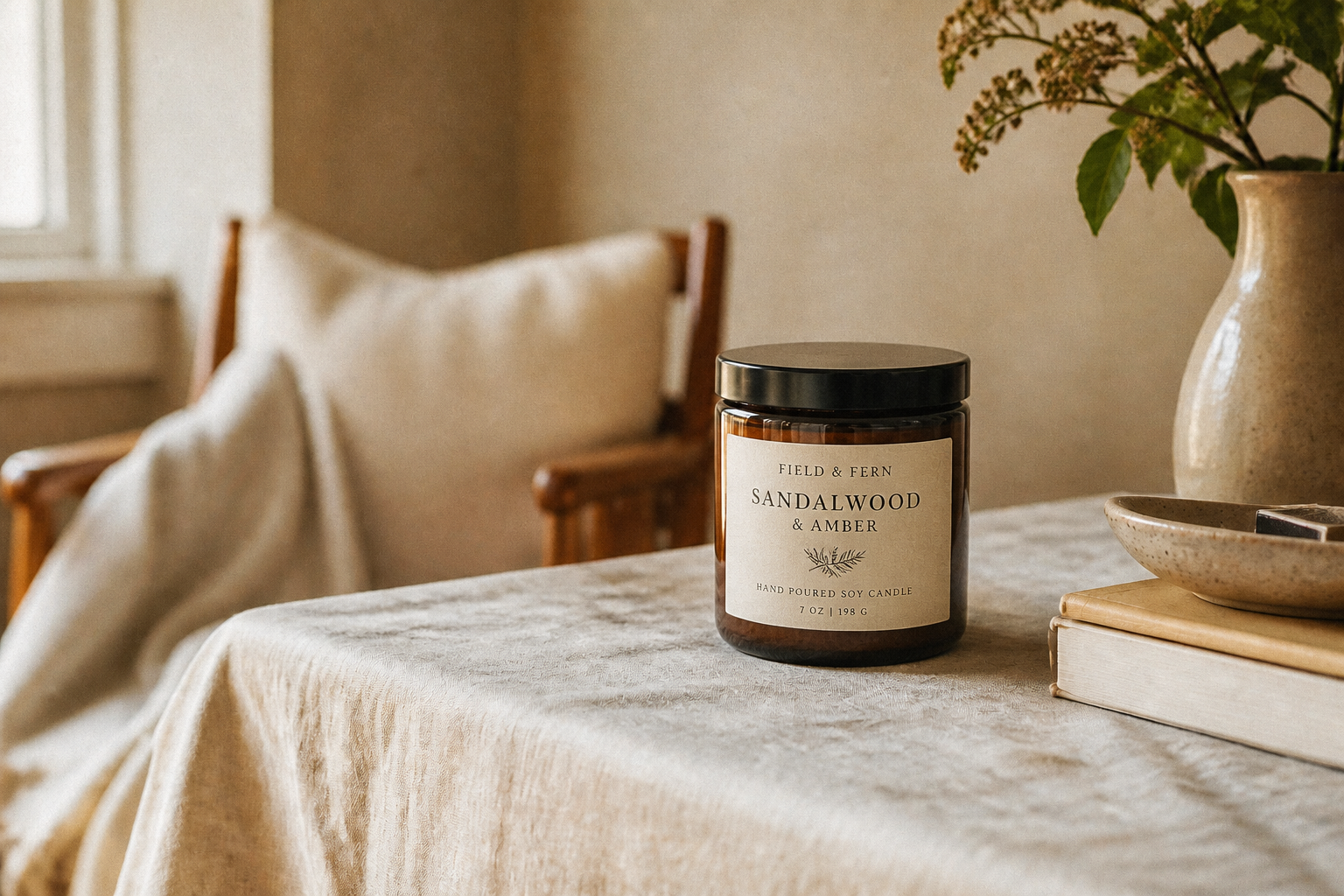 Vintage film candle jar (after)