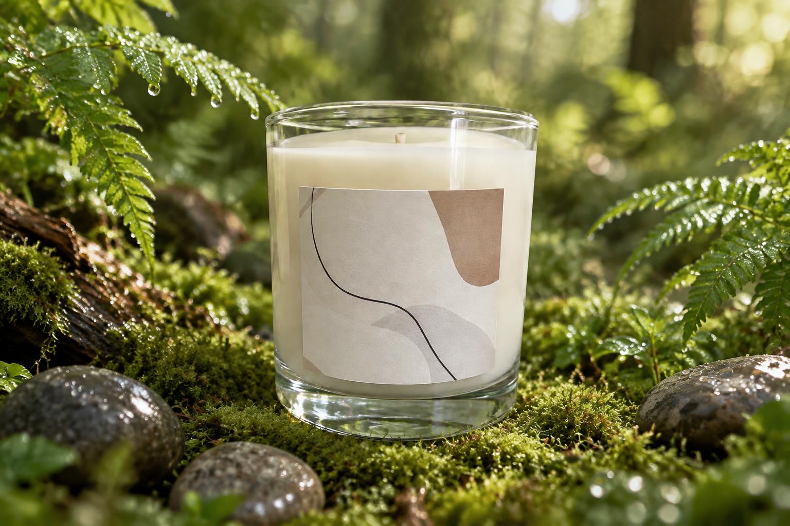Forest candle lifestyle (after)