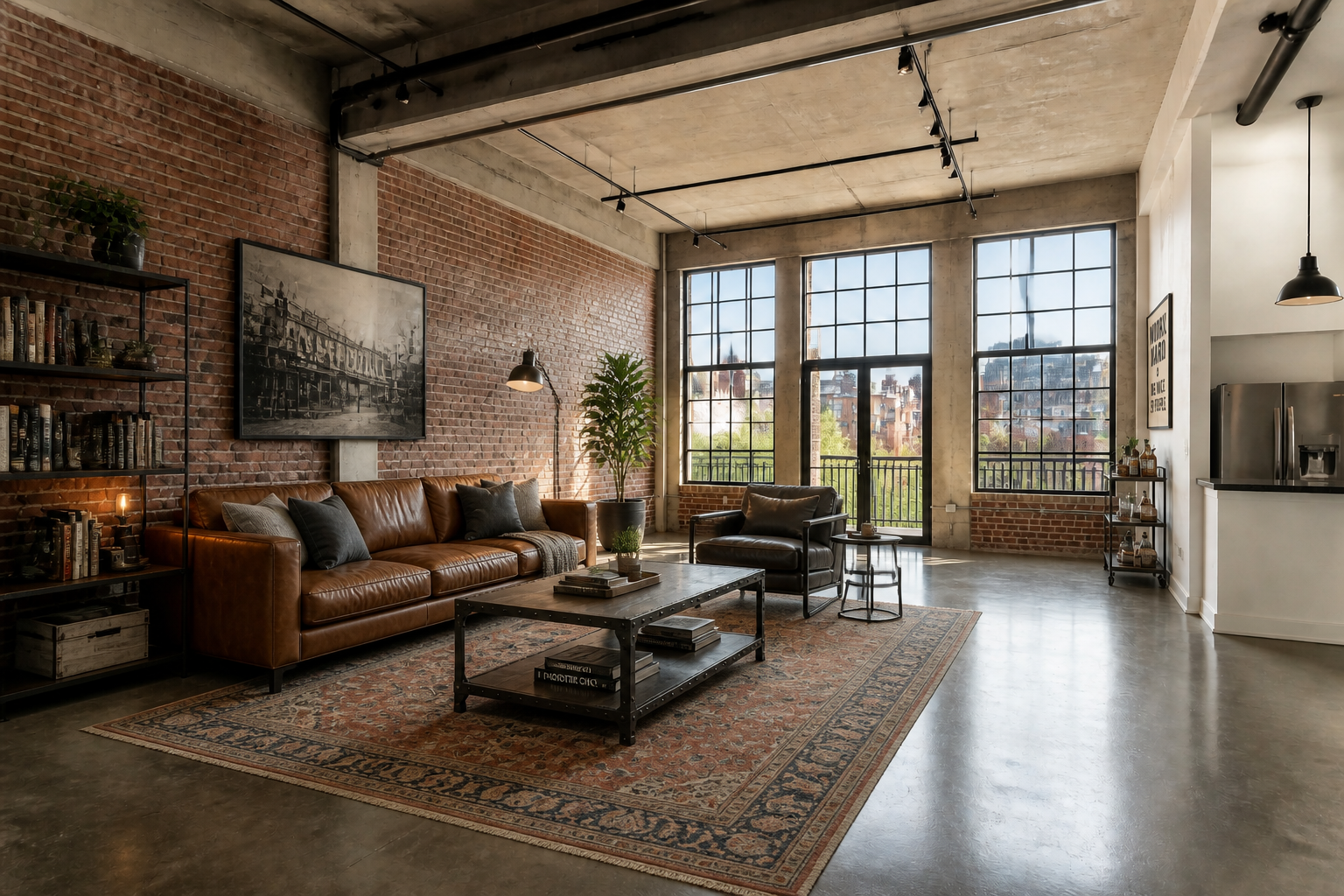 Industrial loft staging (after)