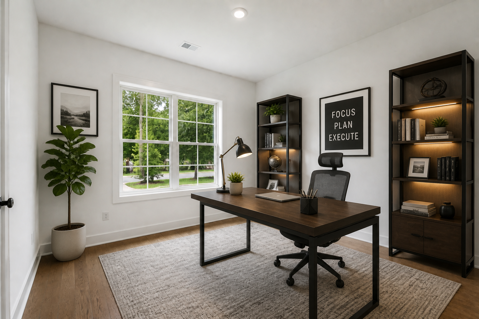 Furnished home office (after)