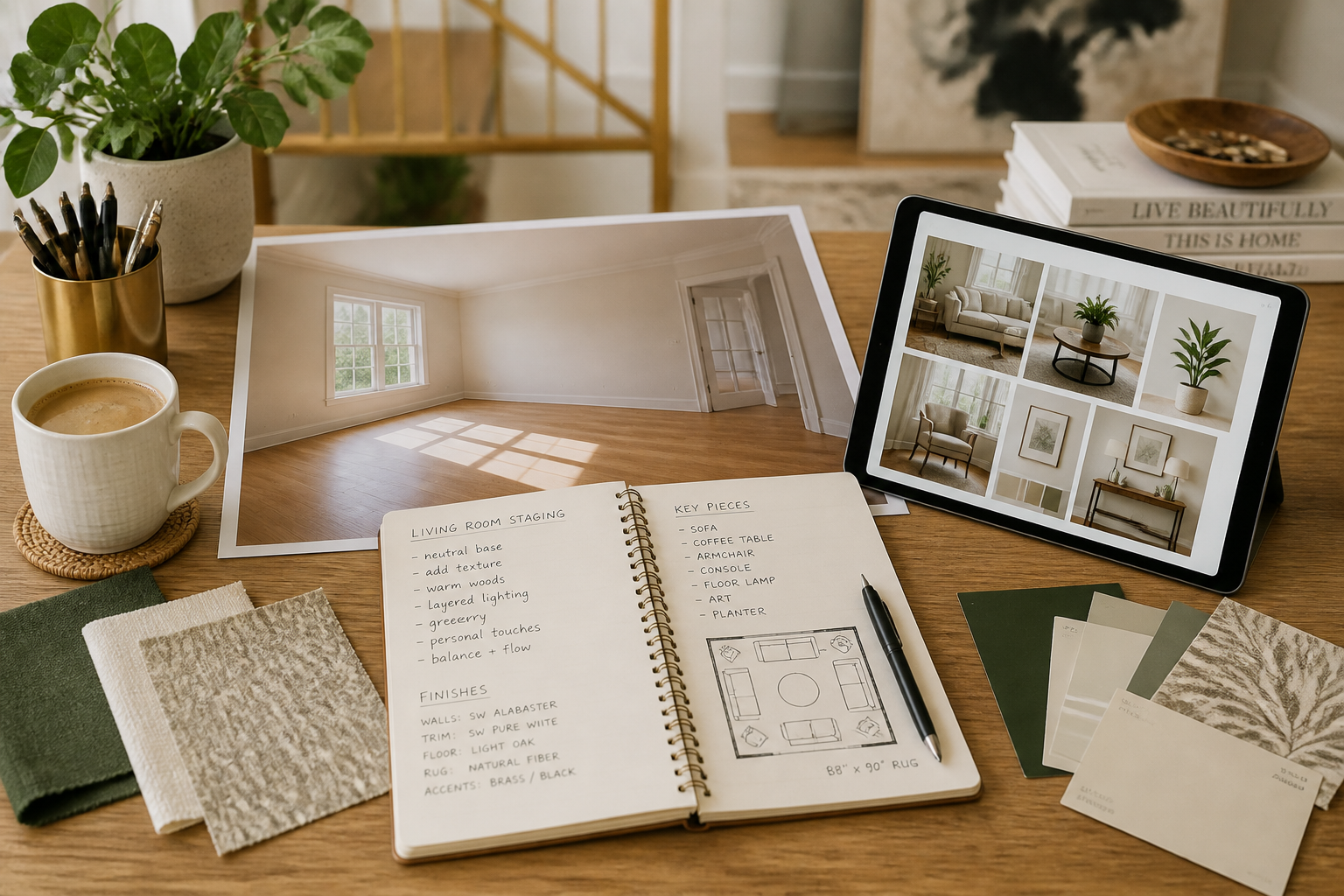 Describe the staging style