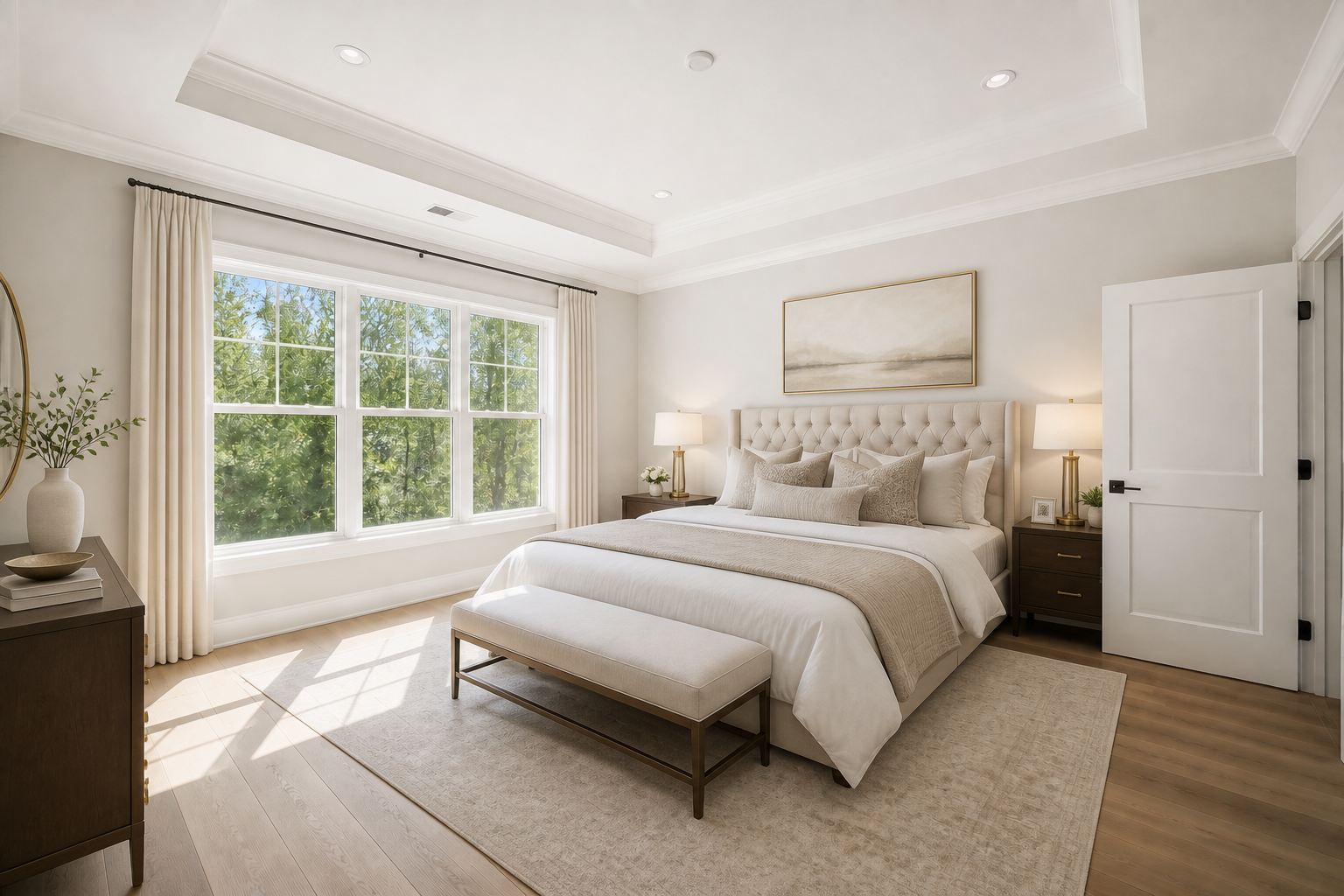 Luxury bedroom staging (after)