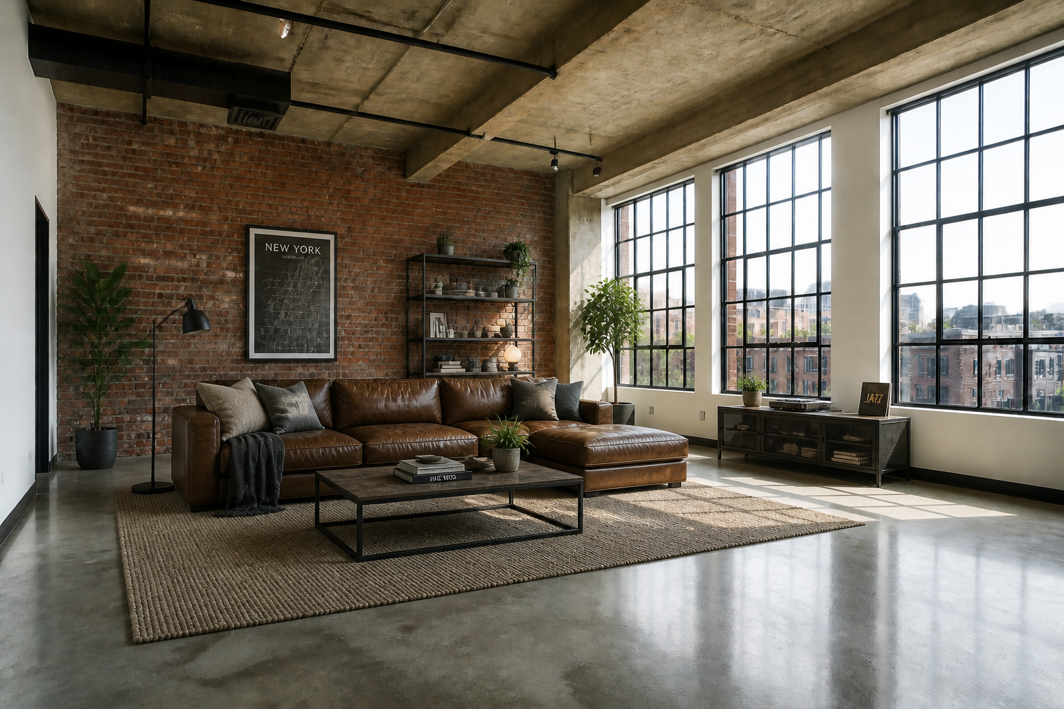 Industrial loft staging (after)