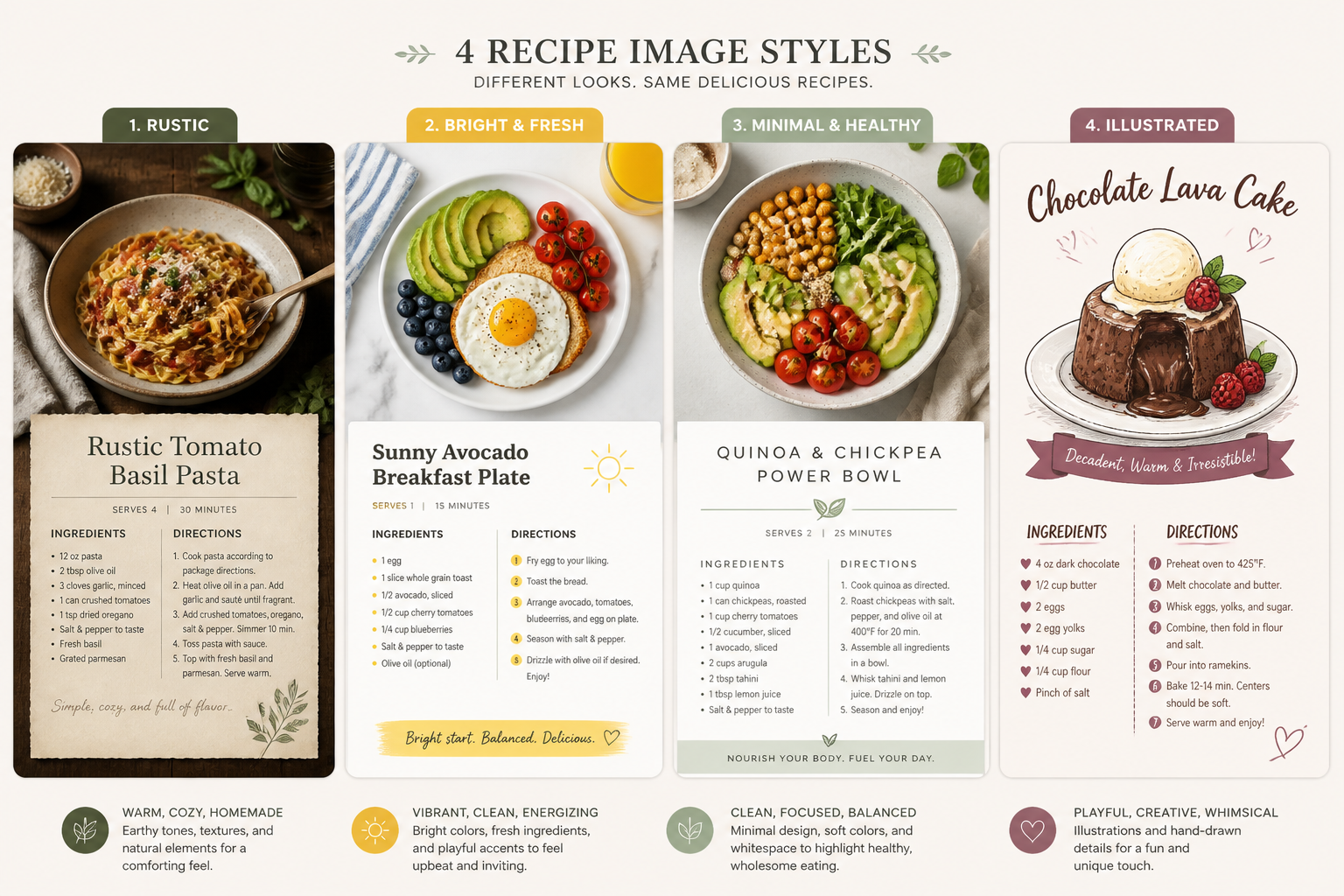 Pick a recipe style
