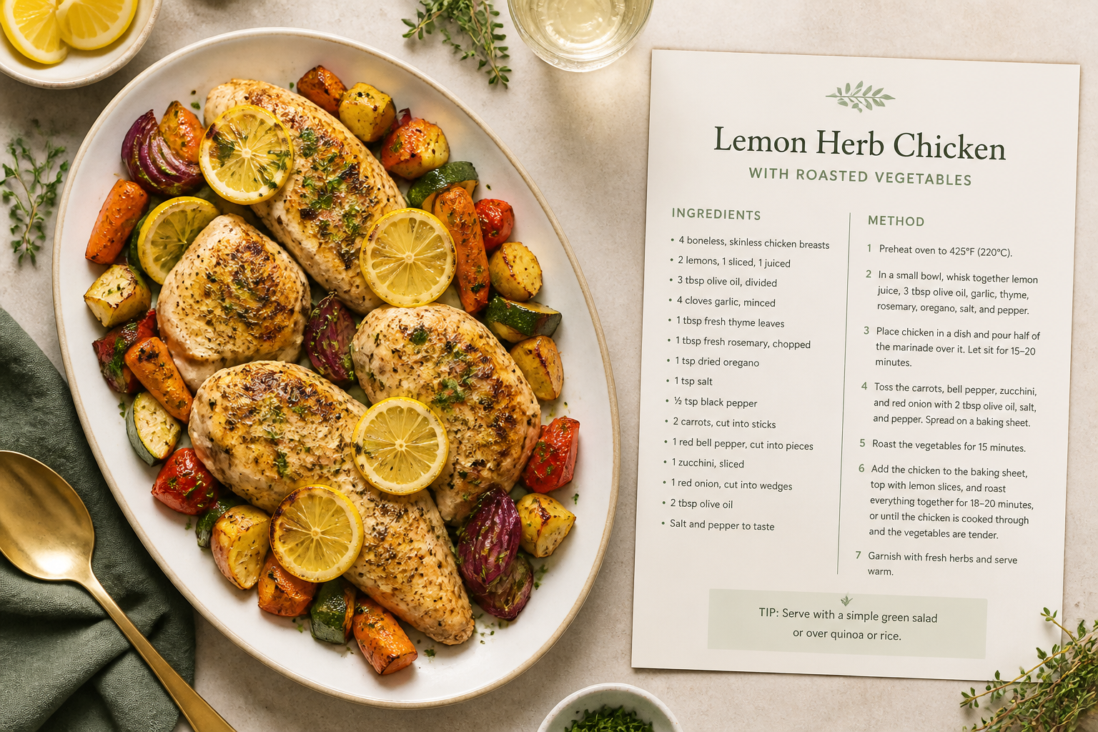 Food and recipe together