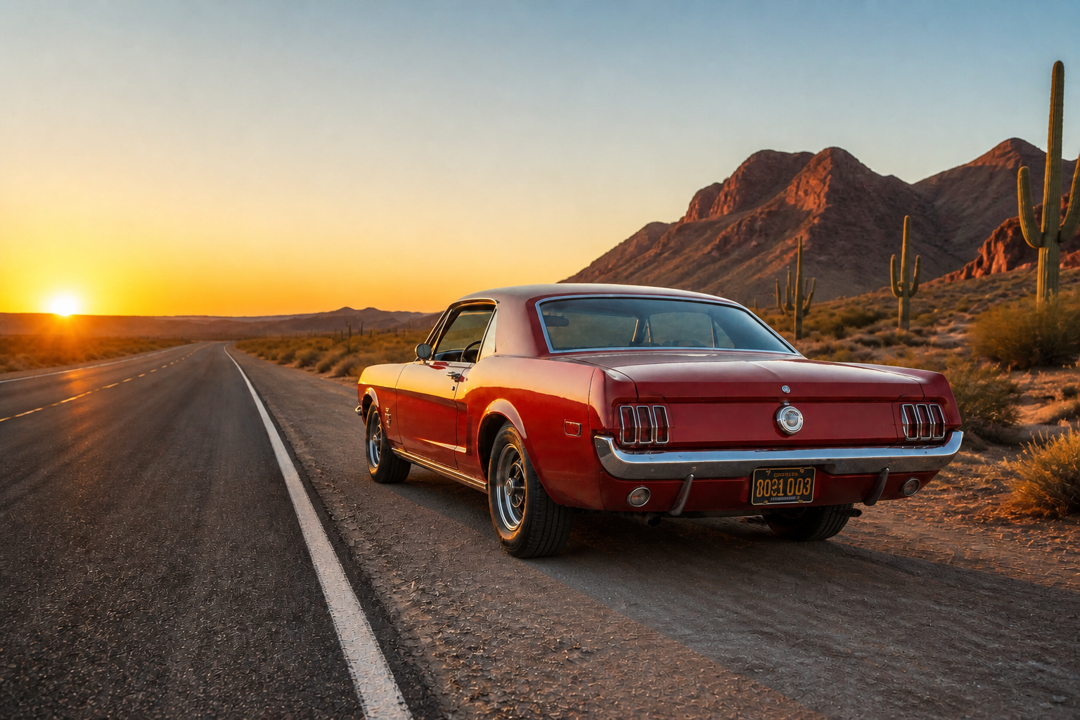 High-res vintage car scene (after)