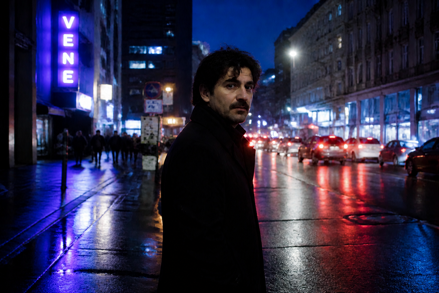 Sharp neon street portrait (after)