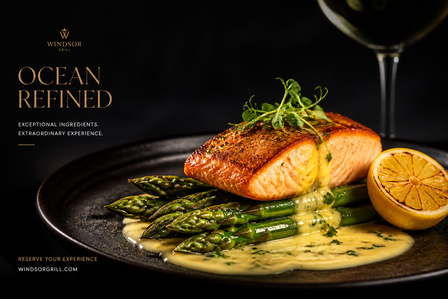 Seafood fine dining ad
