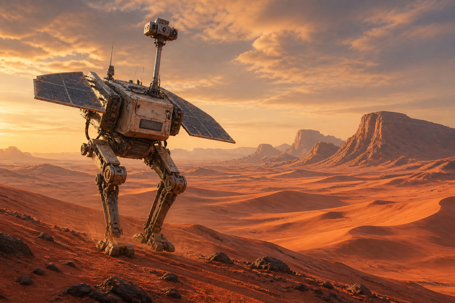 Desert exploration robot