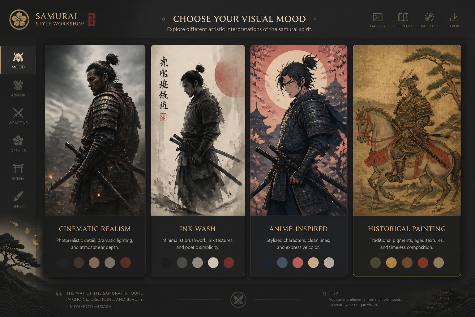Pick a samurai style