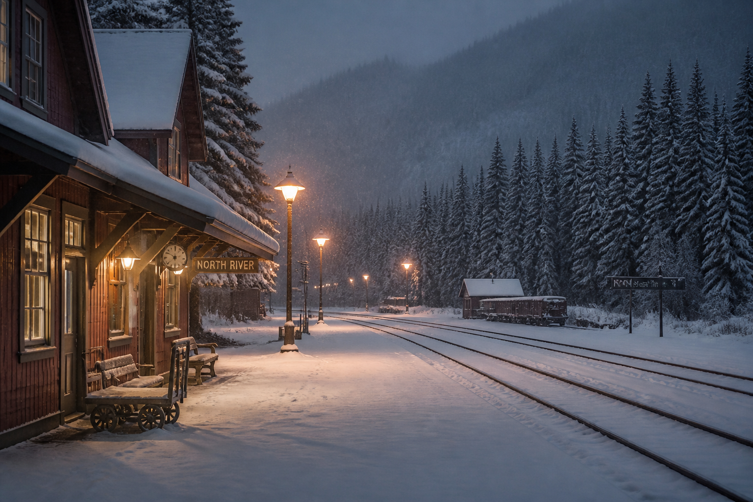 Snowy northern station