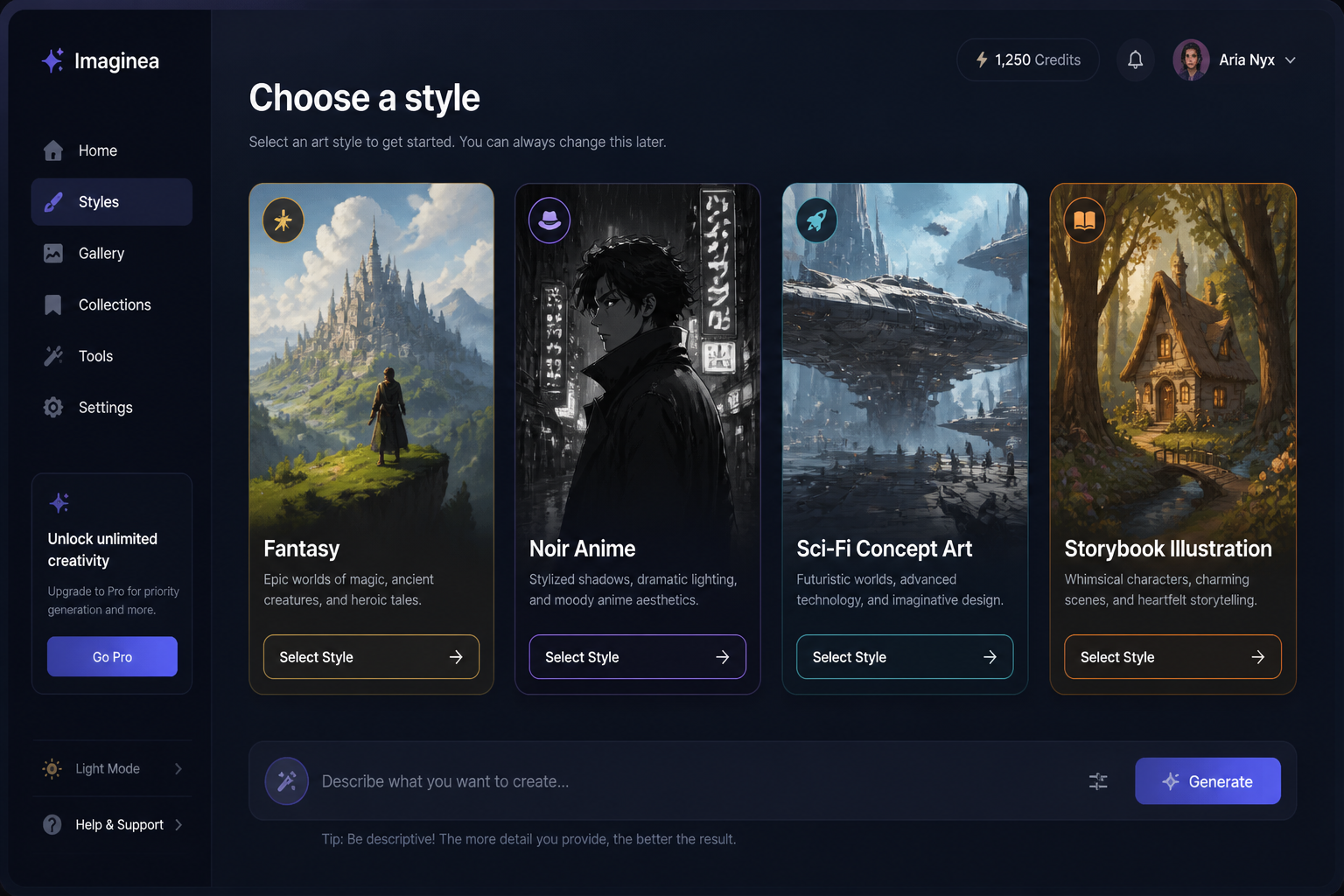 Pick a visual style
