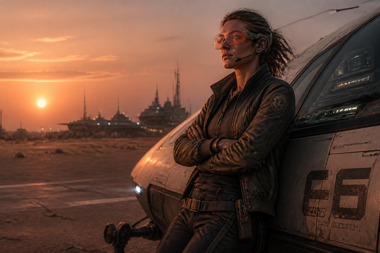 Sci-fi pilot on a desert moon