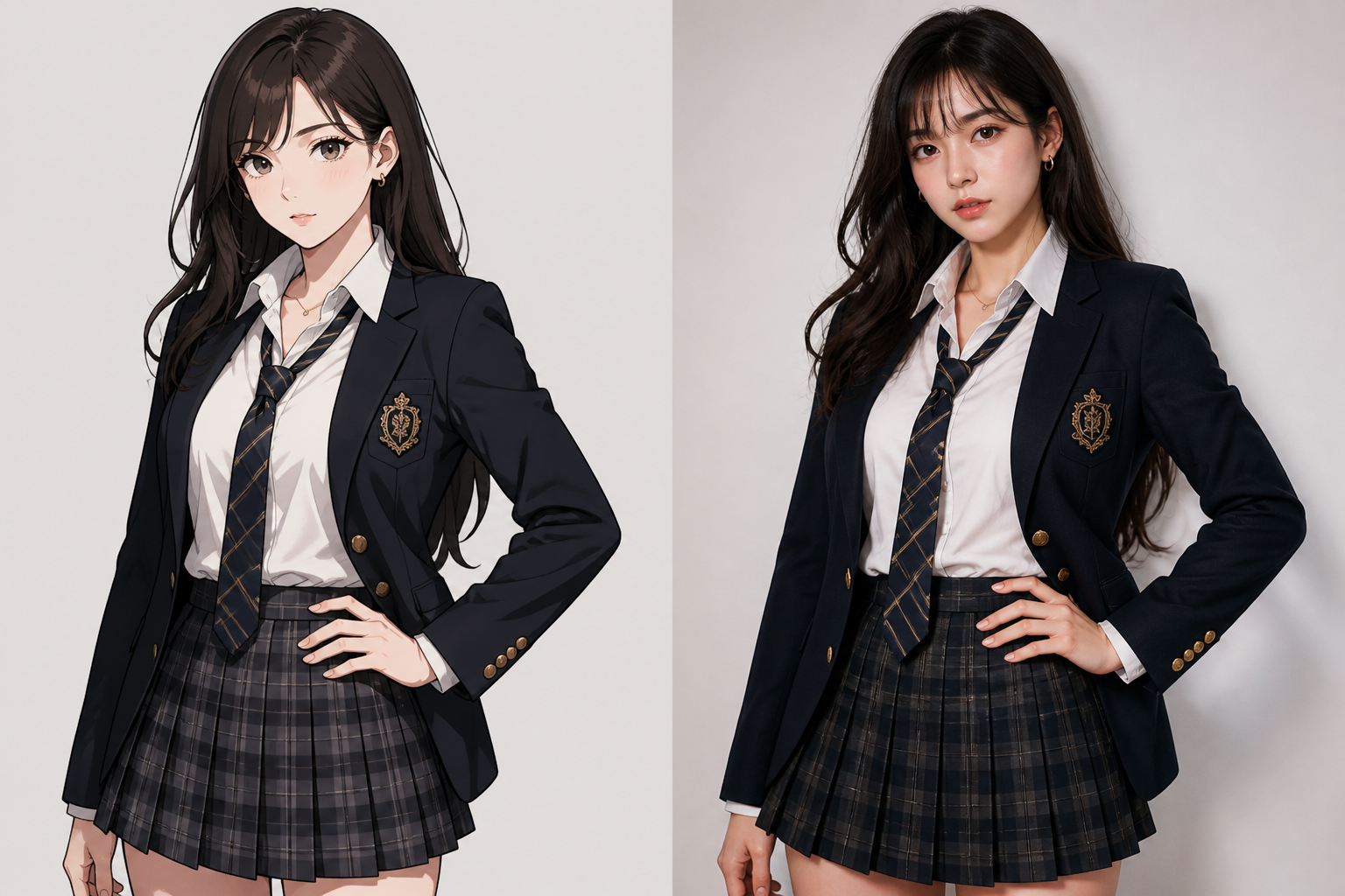 Anime and photo styles
