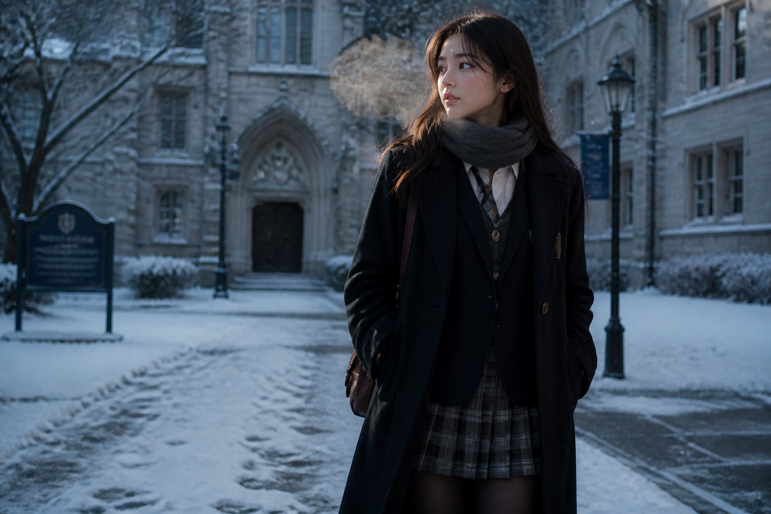 Winter campus uniform concept