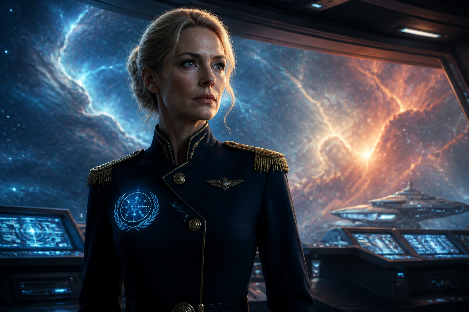 Starship captain portrait