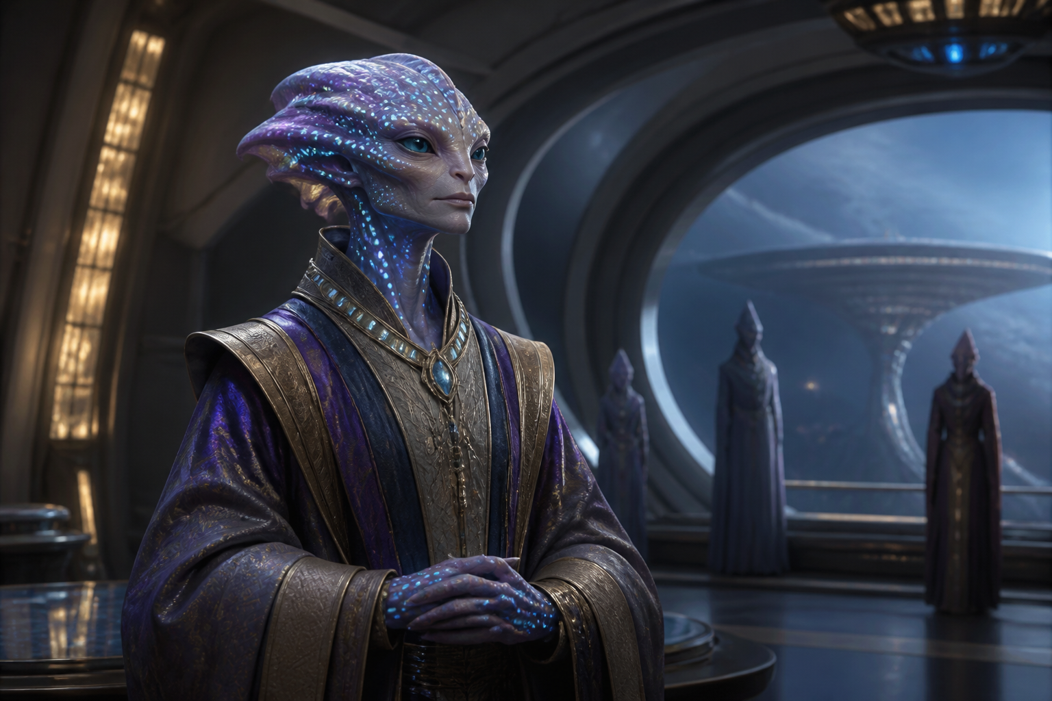 Alien diplomat on station