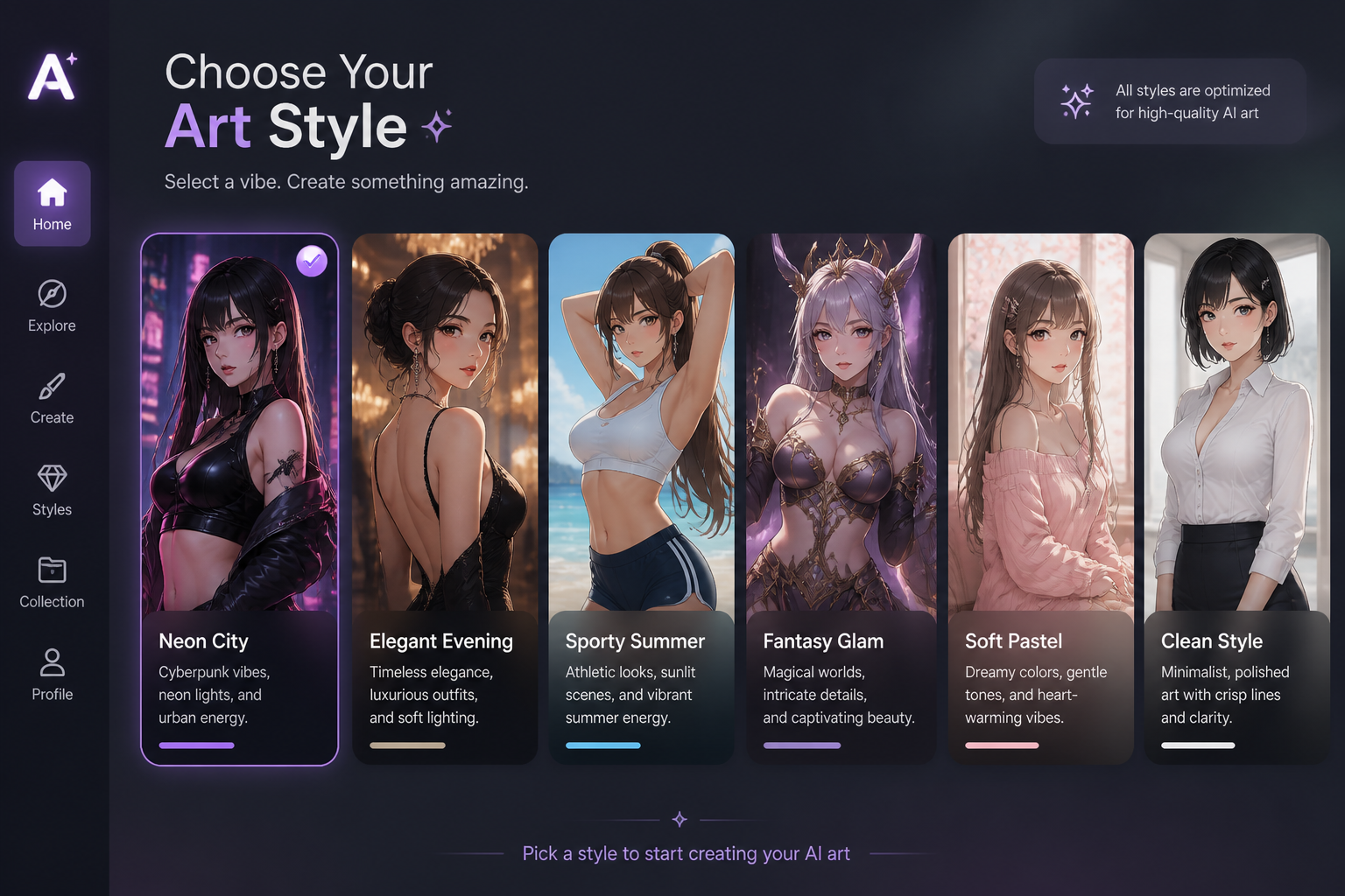 Pick a starting style