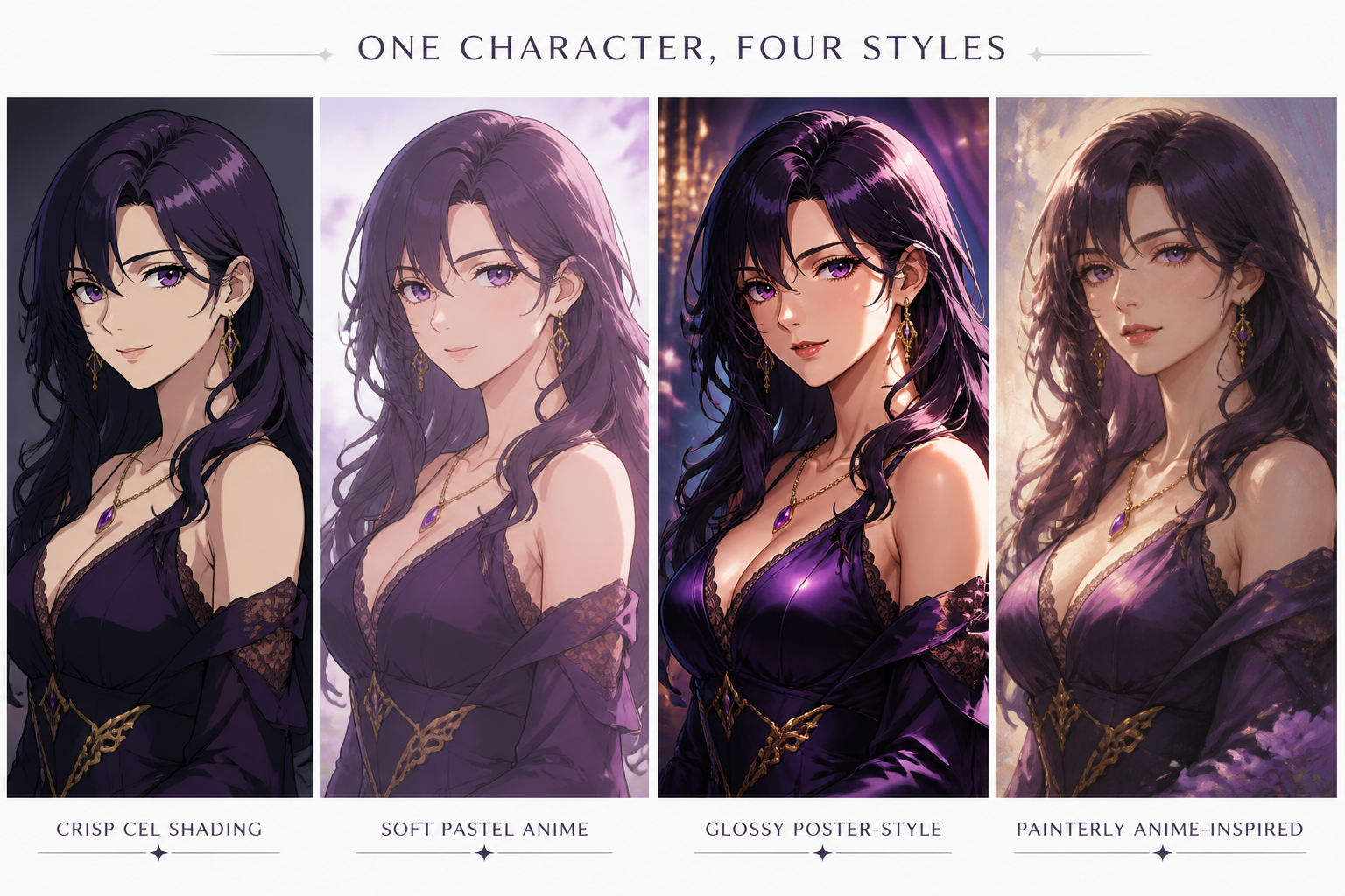 Clean anime rendering styles