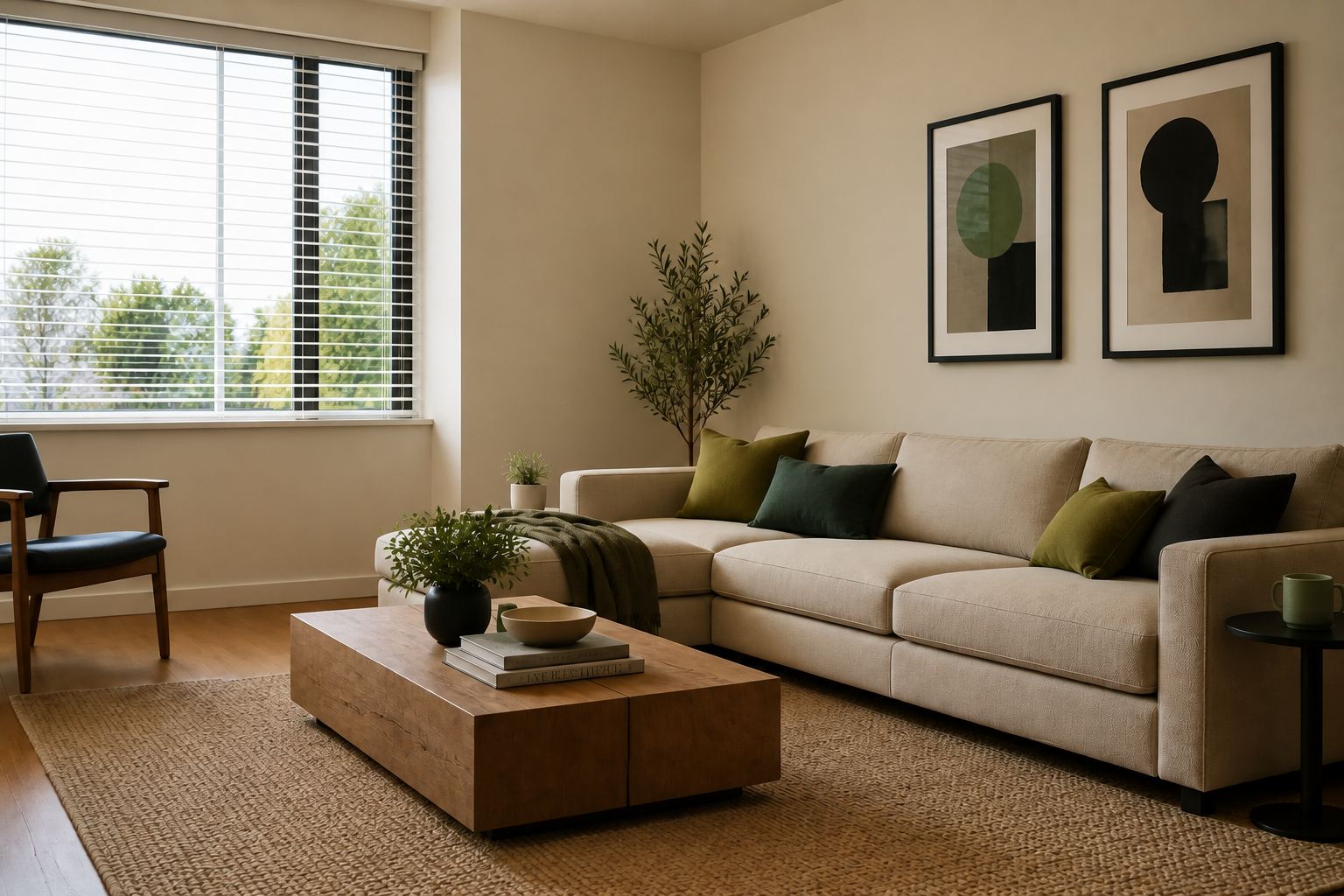 Brighter living room (after)
