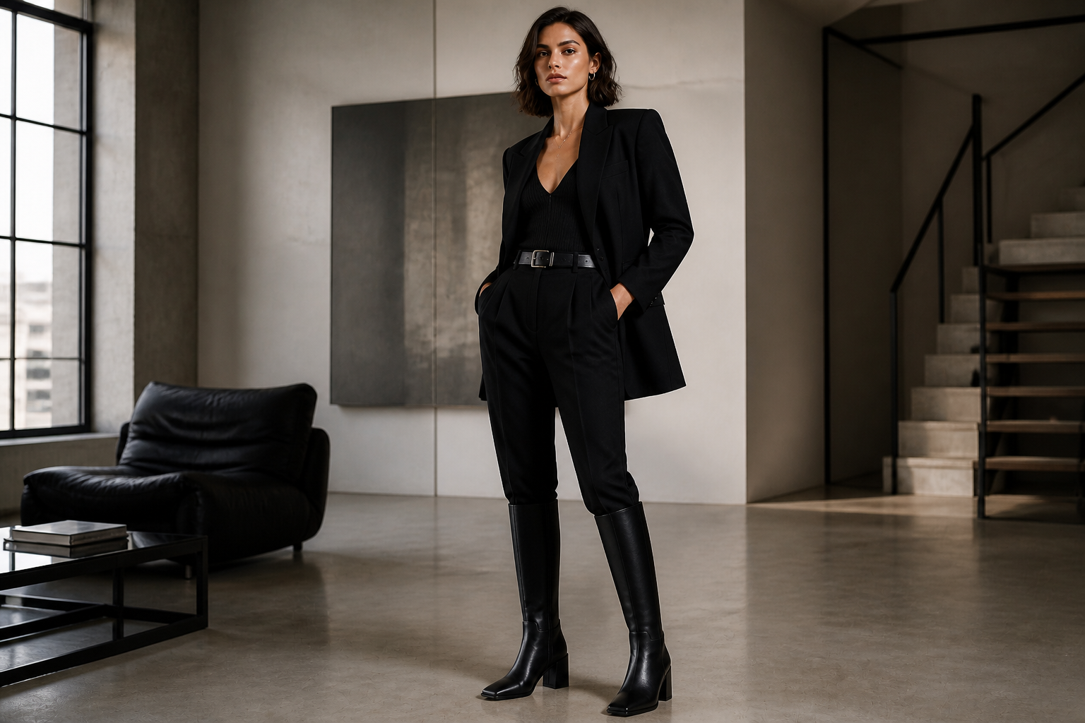 Loft knee-high editorial (after)