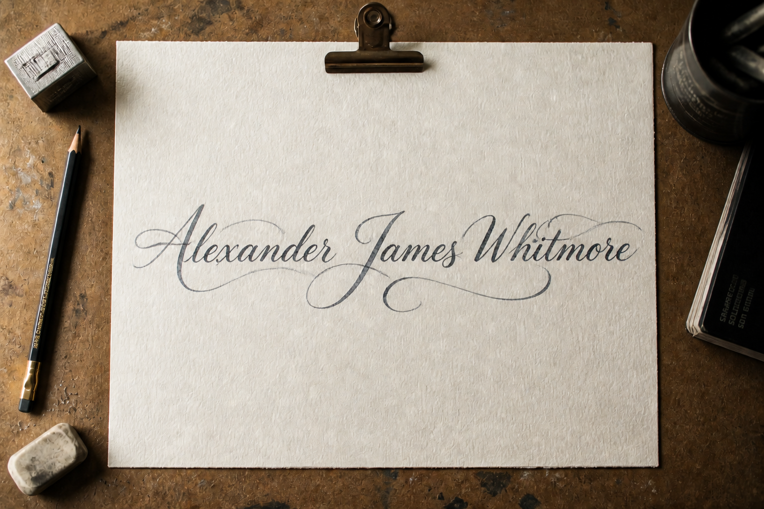 Watercolor calligraphy (after)