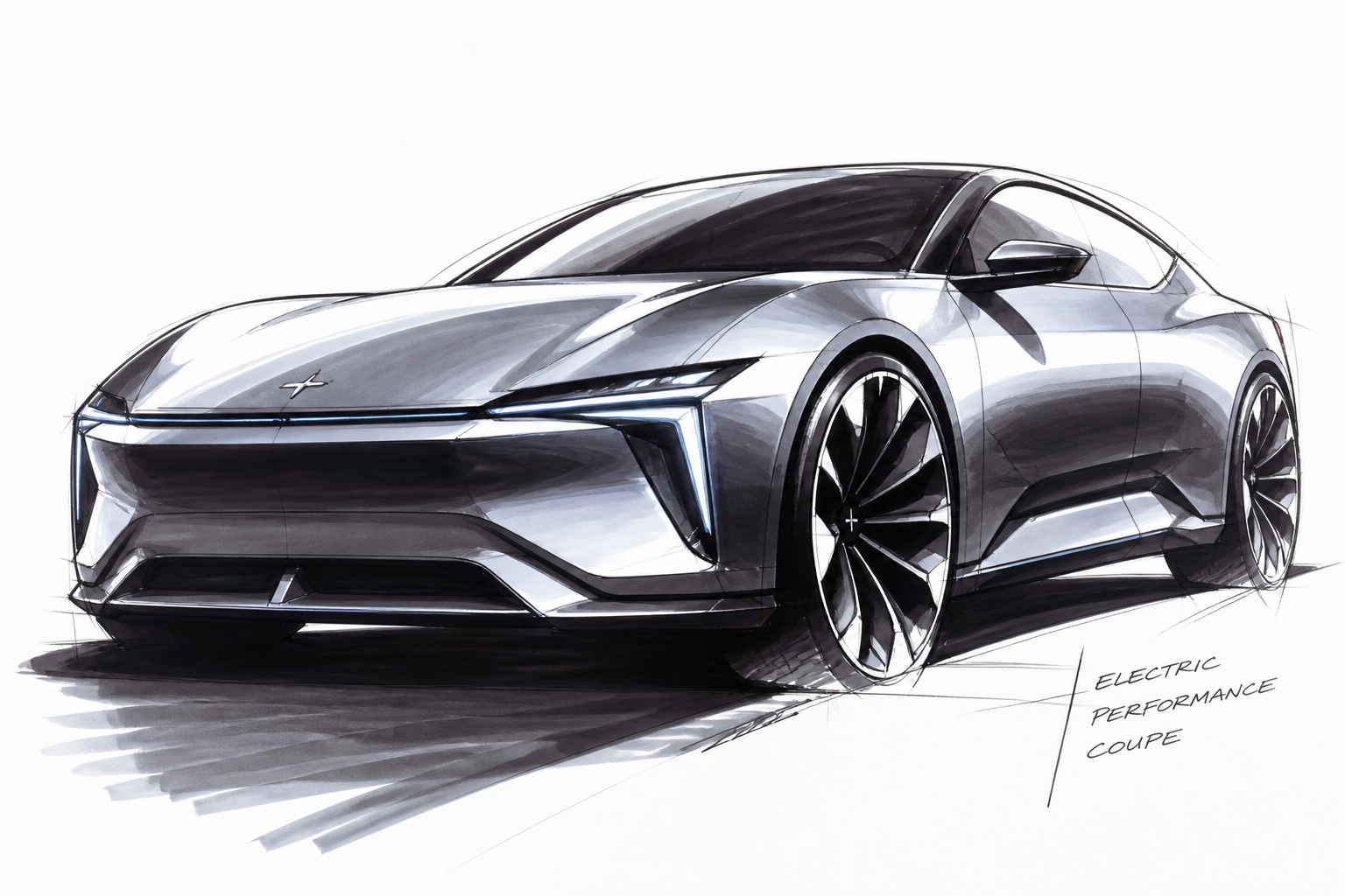Electric coupe concept sketch