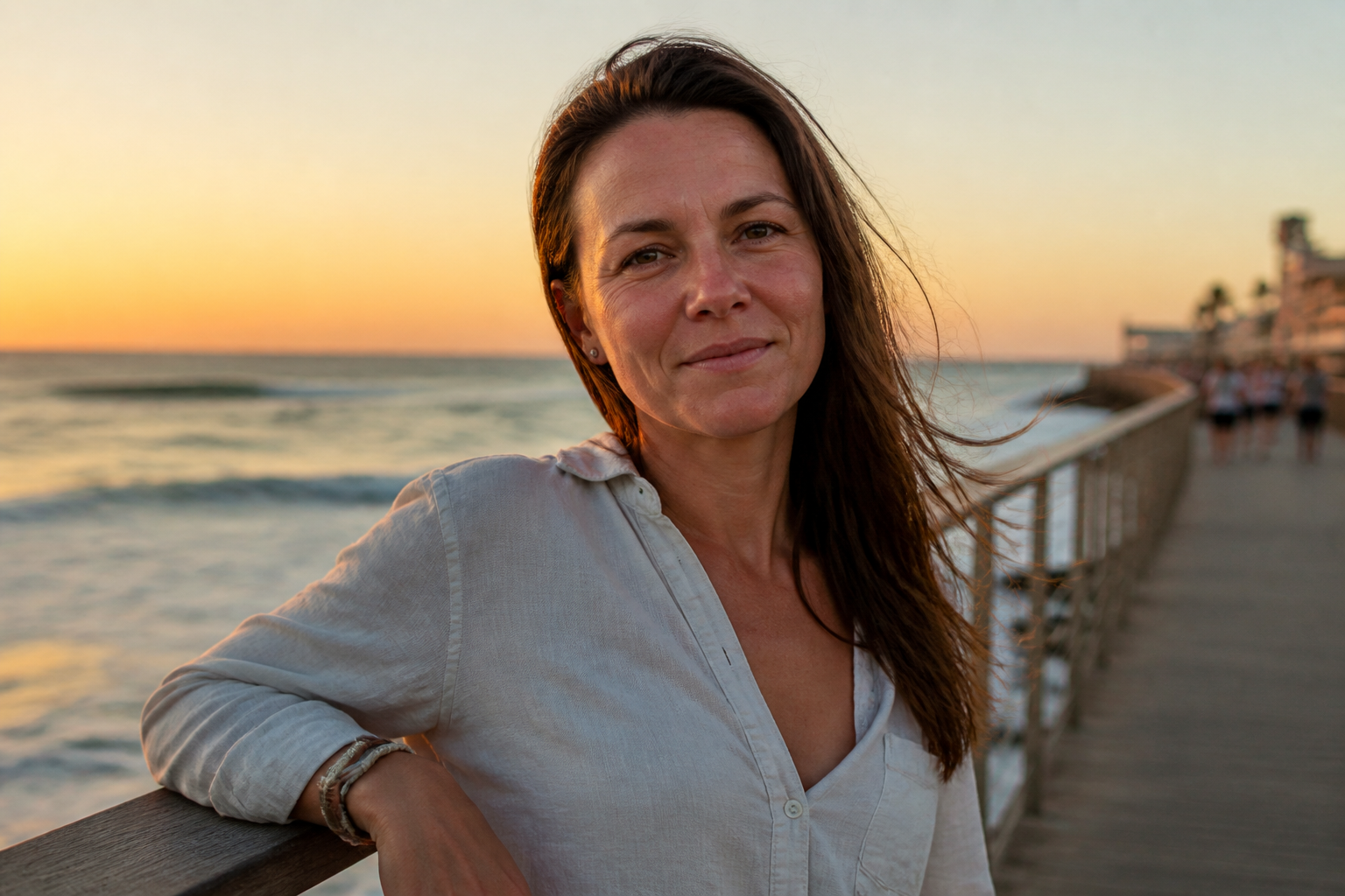 Balanced beach portrait (before)