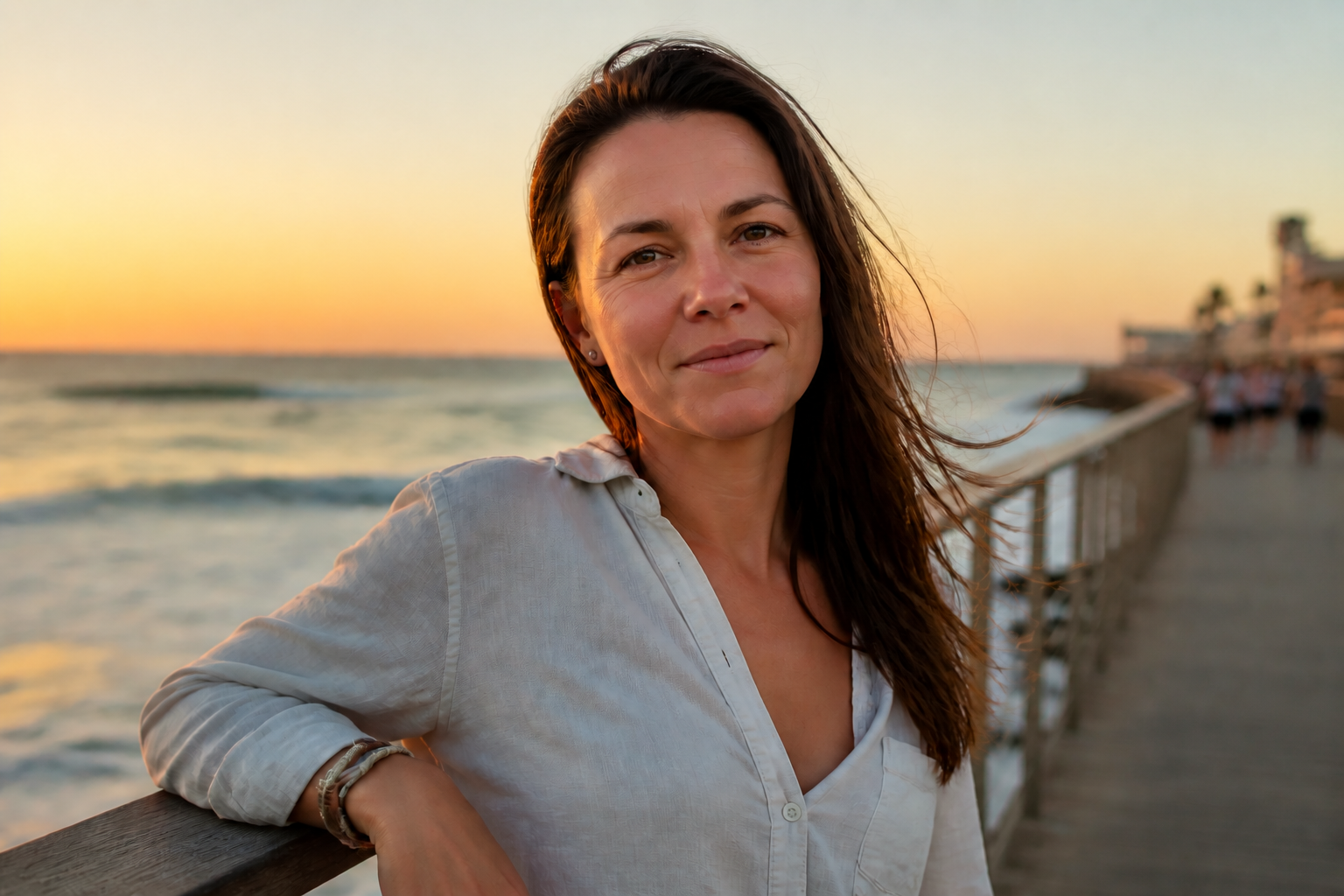 Balanced beach portrait (after)