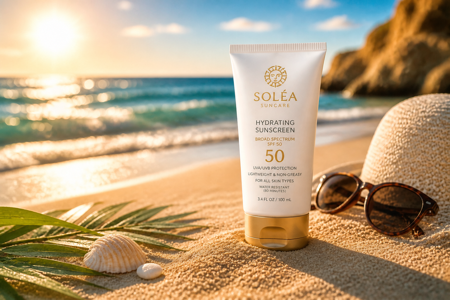 Beach sunscreen ad (after)