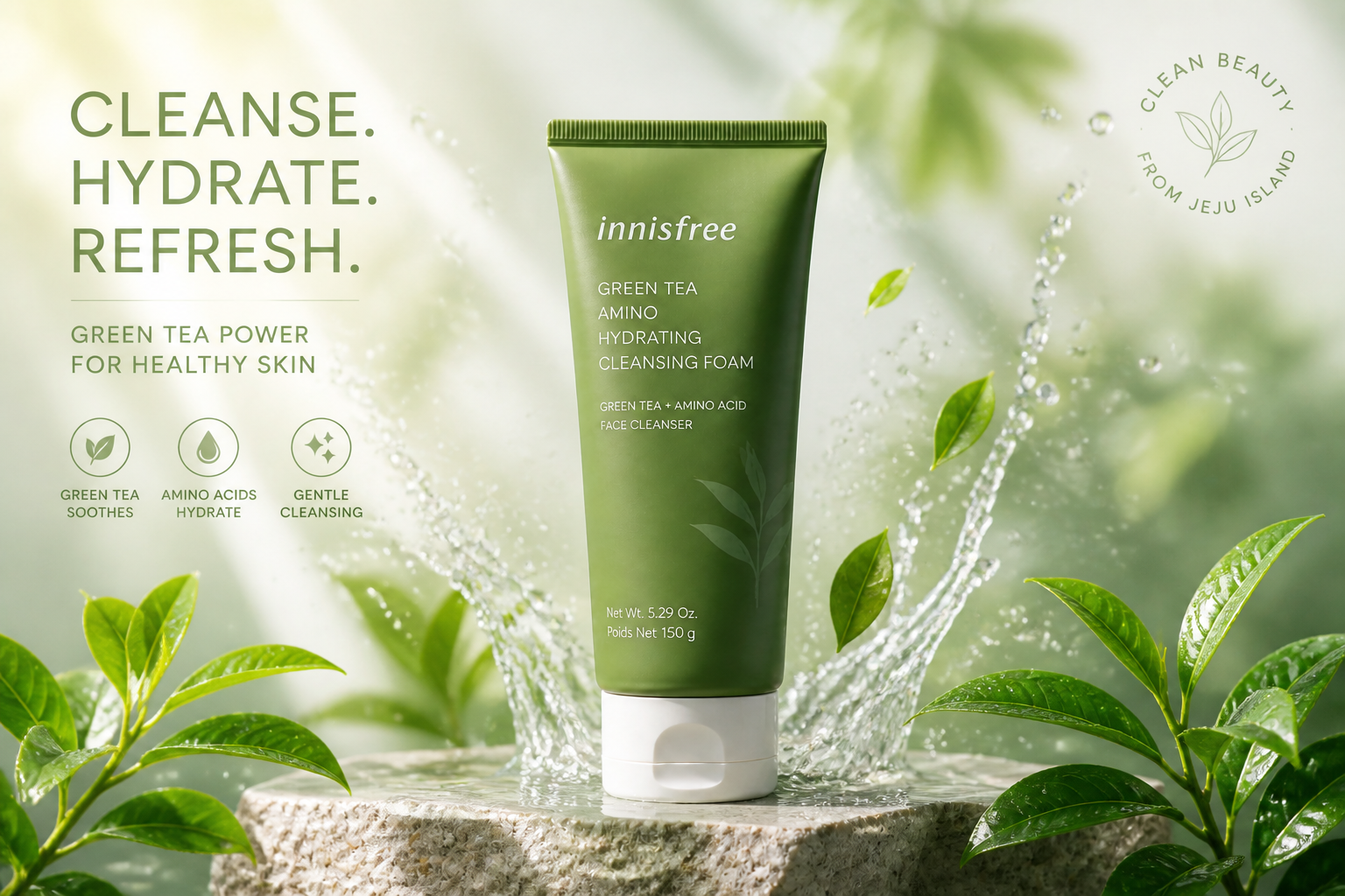 Botanical cleanser ad (after)