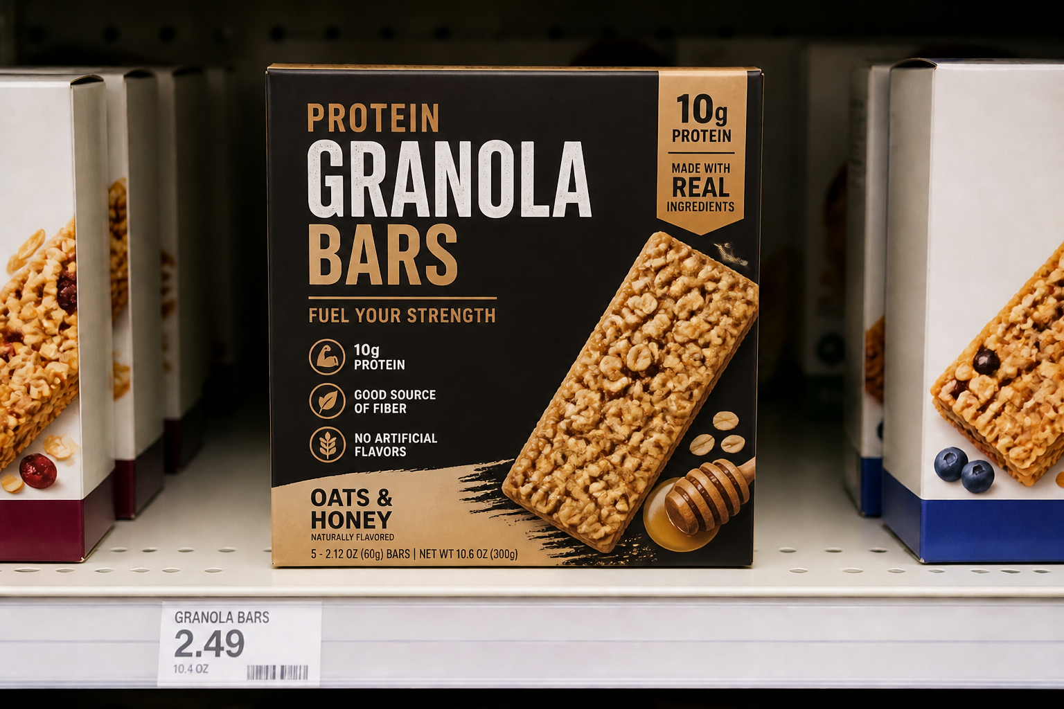 Protein bar carton (after)