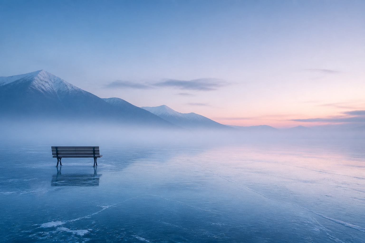 Ambient piano landscape