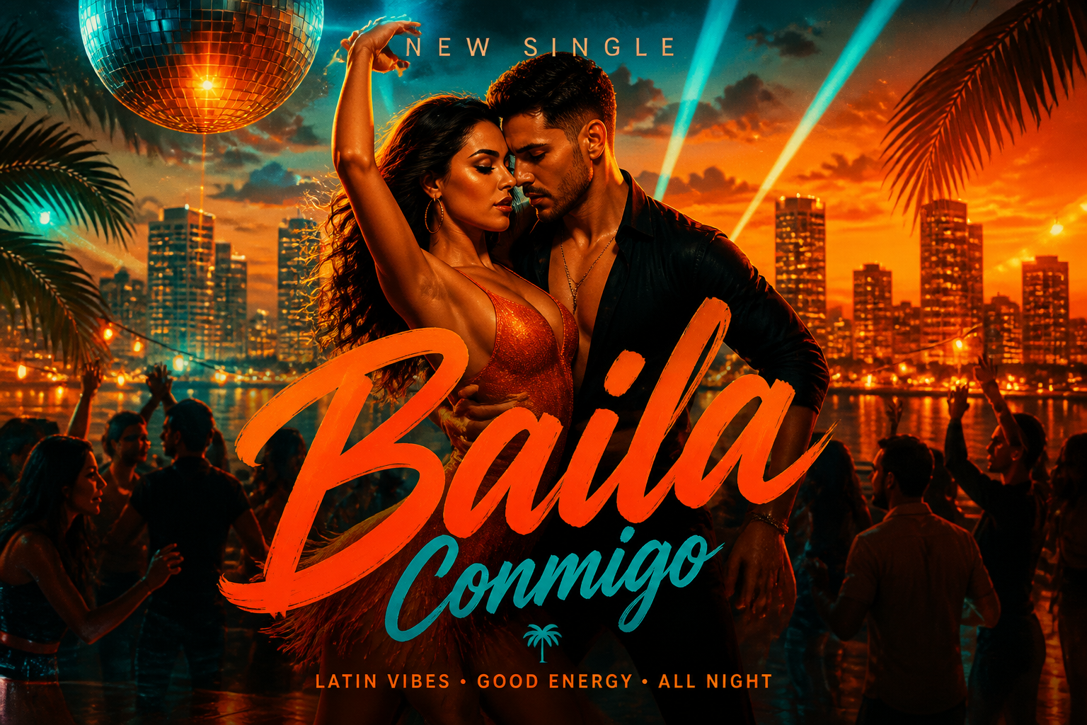 Latin dance rooftop party