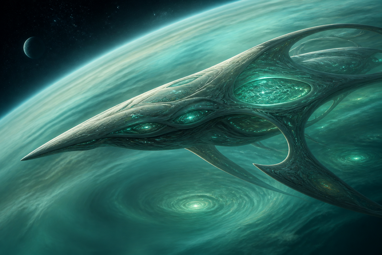 Organic alien bioship
