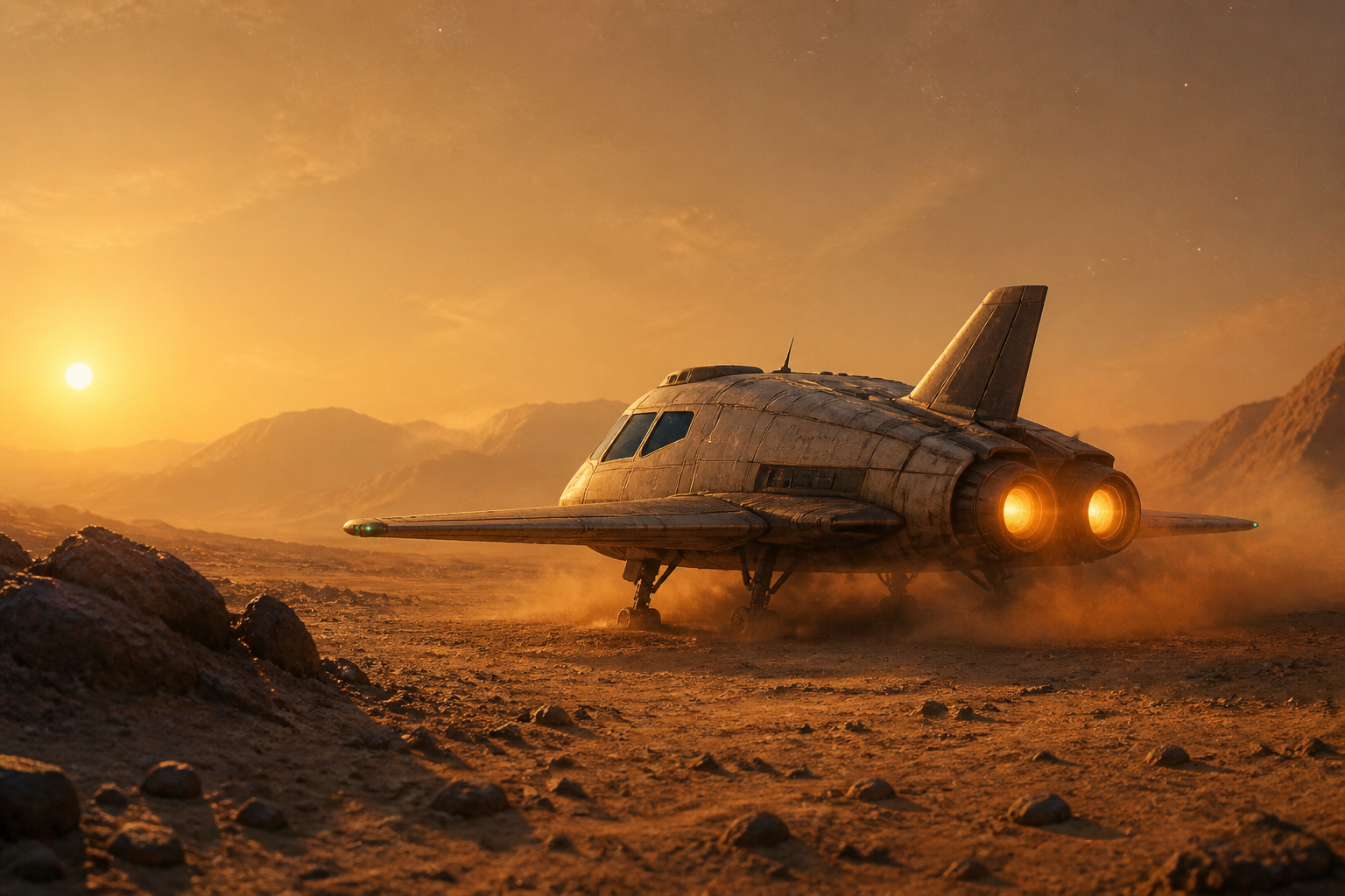 Frontier shuttle landing