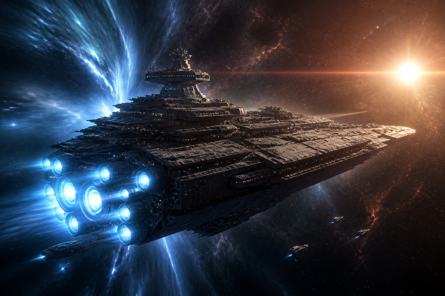 Capital ship from hyperspace