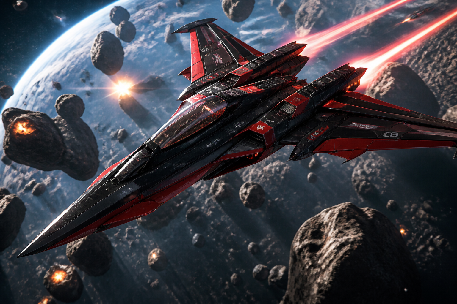 Interceptor in an asteroid field