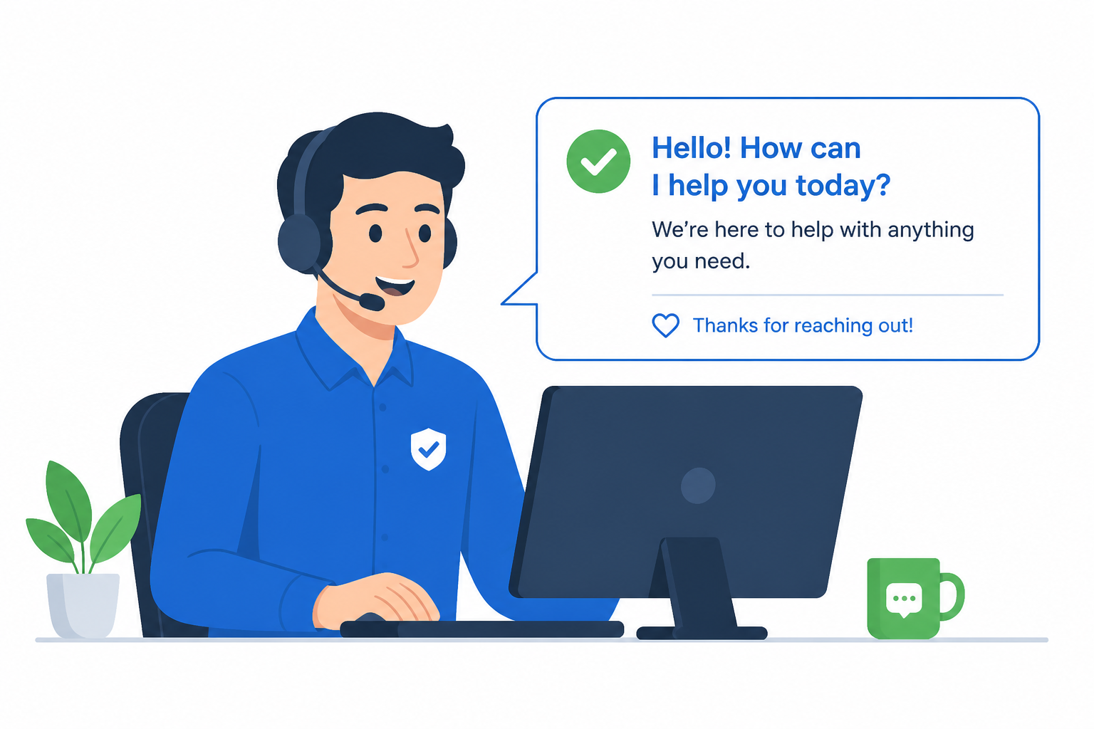 Support chat illustration
