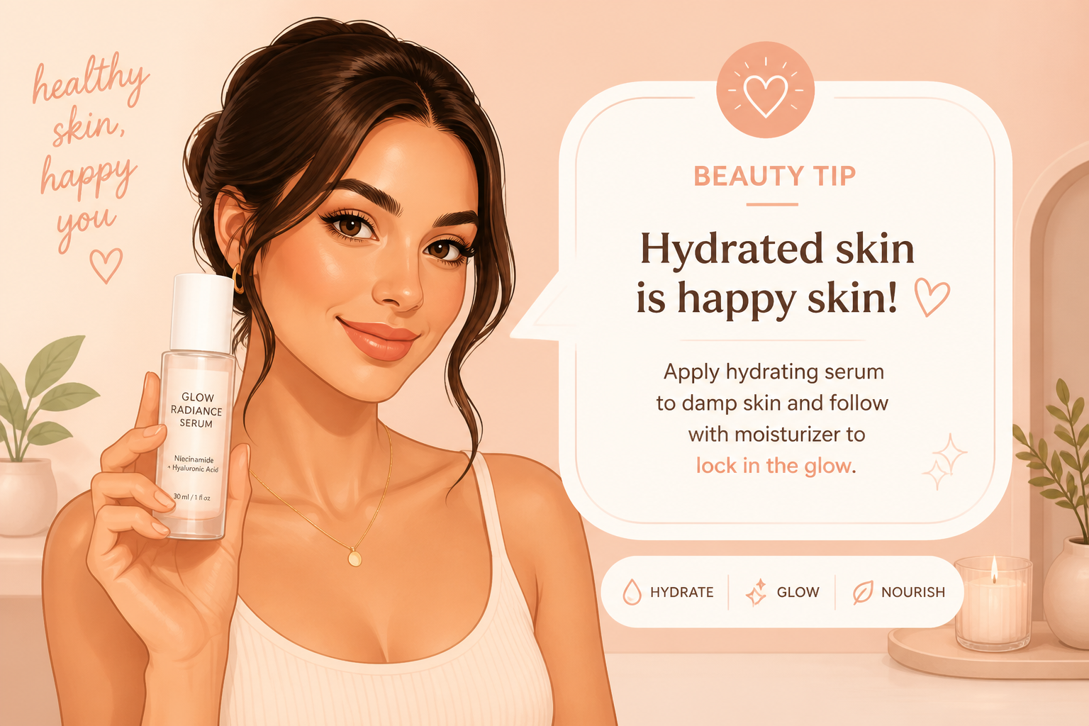 Beauty tip callout